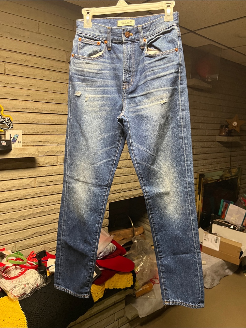 Madewell Women’s Slim Straight Blue Denim Jeans